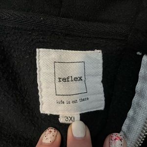 Black zip up 3x Reflex hoodie